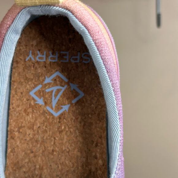 Sperry Comfort Shoes Crest Vibe Shimmer Fade Blue Textile Sneakers Women's NIB - Picture 7 of 9